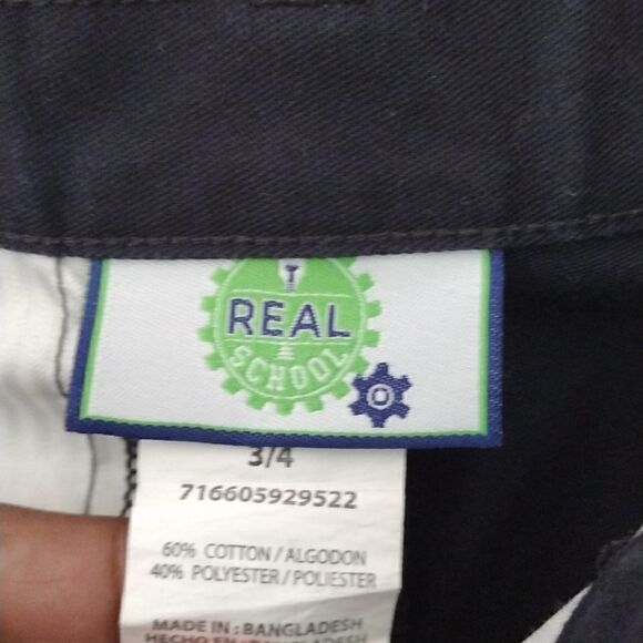 💙2/$20💙Juniors Navy Blue Uniform Pants Sz 3/4 - Picture 2 of 3